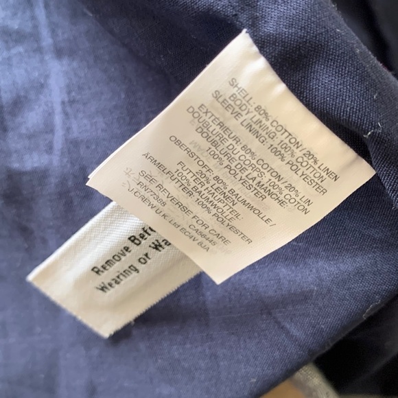 J Crew Blue Blazer Size 2 linen blend - Picture 4 of 13